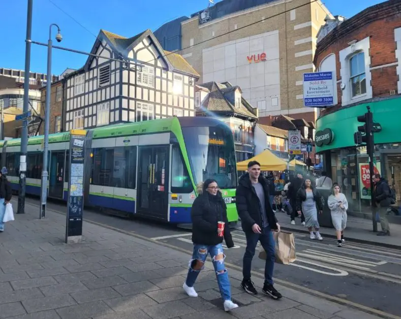 Tram i Croyden - Sporvogn