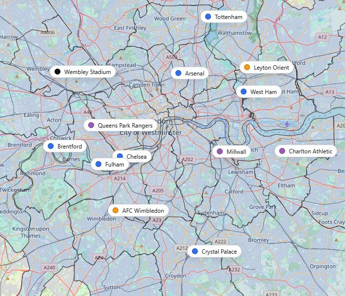 Bydele i London - Oversigt over London boroughs